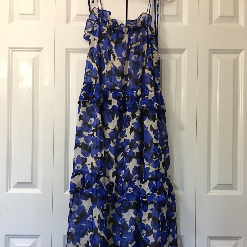 Who What Wear blue floral Dress